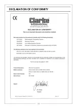 Предварительный просмотр 19 страницы Clarke 2320880 Operation & Maintenance Instructions Manual