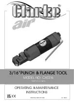 Preview for 1 page of Clarke 3110470 Operating & Maintenance Instructions