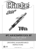 Preview for 1 page of Clarke 3110472 Operating & Maintenance Instructions