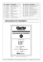 Предварительный просмотр 11 страницы Clarke 3110535 Operating & Maintenance Instructions