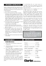 Preview for 5 page of Clarke 3110740 Operation & Maintenance Instructions Manual