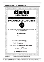 Preview for 15 page of Clarke 3110835 Operating & Maintenance Instructions