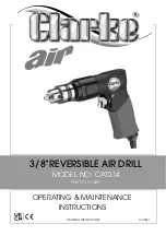 Preview for 1 page of Clarke 3110881 Operating & Maintenance Instructions