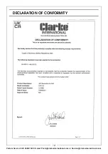 Preview for 14 page of Clarke 3110881 Operating & Maintenance Instructions