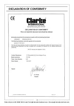 Preview for 15 page of Clarke 3120172 Operating & Maintenance Instructions