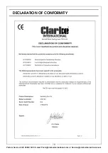 Preview for 10 page of Clarke 3400760 Instructions For Use Manual