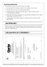 Предварительный просмотр 10 страницы Clarke 3400764 User Instructions