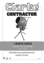 Preview for 1 page of Clarke 3400862 Operation & Maintenance Instructions Manual