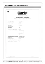 Preview for 14 page of Clarke 3400862 Operation & Maintenance Instructions Manual