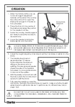 Preview for 6 page of Clarke 3400900 Operating & Maintenance Instructions