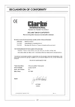 Preview for 22 page of Clarke 3402041 Operation & Maintenance Instructions Manual