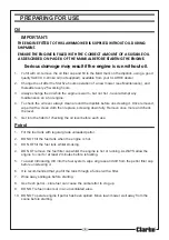 Preview for 9 page of Clarke 3402120 Operating & Maintenance Instructions