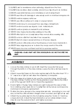 Предварительный просмотр 4 страницы Clarke 3500220 Assembly & Instruction Manual