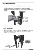 Предварительный просмотр 7 страницы Clarke 3500220 Assembly & Instruction Manual