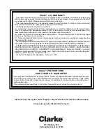 Preview for 60 page of Clarke 56265230 Operator'S Manual