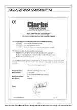 Предварительный просмотр 23 страницы Clarke 6012143 Operation & Maintenance Instructions Manual