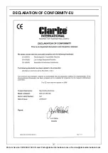 Preview for 31 page of Clarke 6014505 Operation & Maintenance Instructions Manual