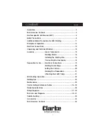 Preview for 2 page of Clarke 6014530 Operating & Maintenance Manual