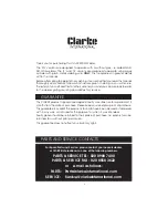 Preview for 3 page of Clarke 6014530 Operating & Maintenance Manual