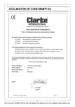 Preview for 27 page of Clarke 6015610 Operation & Maintenance Instructions Manual