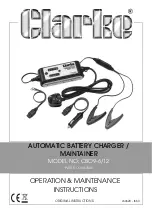 Preview for 1 page of Clarke 6267020 Operation & Maintenance Instructions Manual