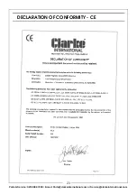 Предварительный просмотр 23 страницы Clarke 6267035 Operation & Maintenance Instructions Manual