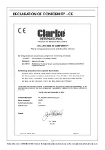 Предварительный просмотр 19 страницы Clarke 6470611 Operation & Maintenance Instructions Manual