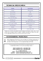 Предварительный просмотр 3 страницы Clarke 6471150 Operating & Maintenance Instructions