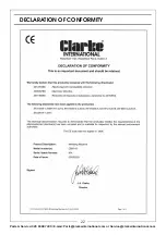 Preview for 22 page of Clarke 6500015 Operating & Maintenance Instructions