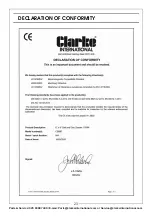 Preview for 23 page of Clarke 6500421 Operation & Maintenance Instructions Manual