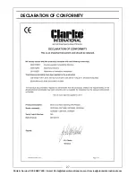 Preview for 27 page of Clarke 6505522 Operation & Maintenance Instructions Manual