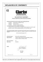 Preview for 27 page of Clarke 6505532 Operation & Maintenance Instructions Manual