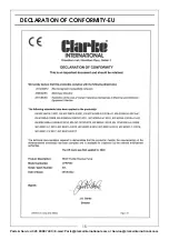 Предварительный просмотр 15 страницы Clarke 7230296 Operation & Maintenance Instructions Manual