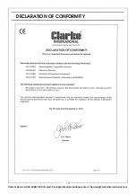 Preview for 19 page of Clarke 7320176 Operation & Maintenance Instructions Manual