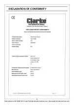 Предварительный просмотр 26 страницы Clarke 7320202 Operation & Maintenance Instructions Manual