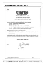 Предварительный просмотр 27 страницы Clarke 7320202 Operation & Maintenance Instructions Manual