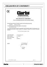 Предварительный просмотр 10 страницы Clarke 7623032 Operation & Maintenance Instructions Manual