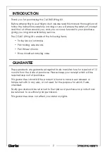 Preview for 2 page of Clarke 7623300 Operation & Maintenance Instructions Manual