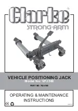 Предварительный просмотр 1 страницы Clarke 7624100 Operating & Maintenance Instructions