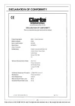 Preview for 25 page of Clarke 8877060 Operation & Maintenance Instructions Manual