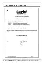 Preview for 26 page of Clarke 8877060 Operation & Maintenance Instructions Manual