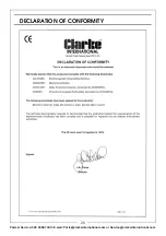 Preview for 26 page of Clarke 8877081 Operation & Maintenance Instructions Manual