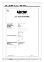 Preview for 25 page of Clarke 8877105 Operation & Maintenance Instructions Manual