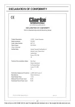 Preview for 22 page of Clarke 8877110 Operation & Maintenance Instructions Manual