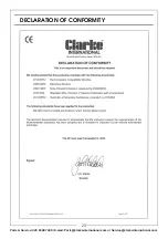 Preview for 23 page of Clarke 8877110 Operation & Maintenance Instructions Manual