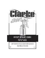 Preview for 1 page of Clarke Air AP15 Operation & Maintenance Instructions Manual