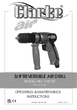 Preview for 1 page of Clarke air CAT137 Operating & Maintenance Instructions