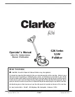 Предварительный просмотр 1 страницы Clarke ALTO C2K Series Operator'S Manual