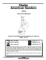 Clarke American Sanders FA-807166A Operator'S Manual preview