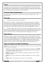 Preview for 12 page of Clarke Arc/Tig135 Operating & Maintenance Instructions